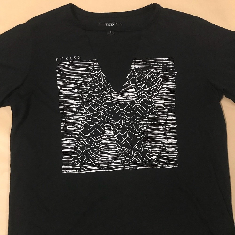 Young & Reckless V cut plunge tee shirt
